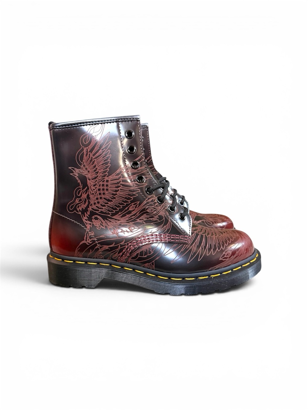 Dr. Martens 1460 Phoenix Cherry Red - Picture 2 of 9
